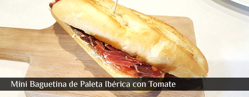 Mini Baguetina de Paleta Ibérica con Tomate